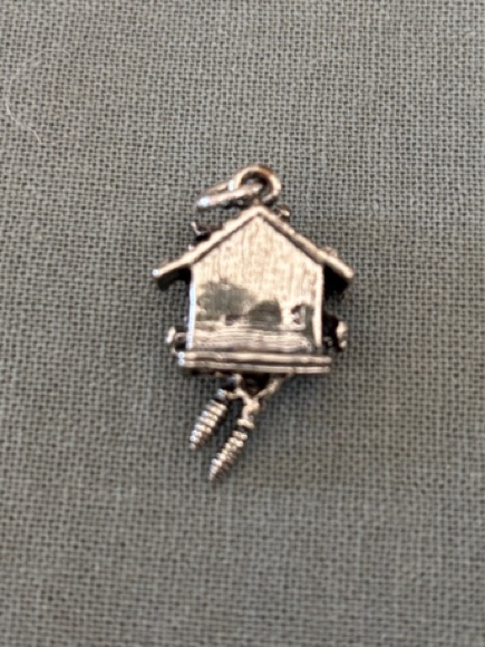 Silver Clock Charm - Picture 3 of 4